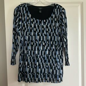 Alfani Layered Fabric Top, Size XL